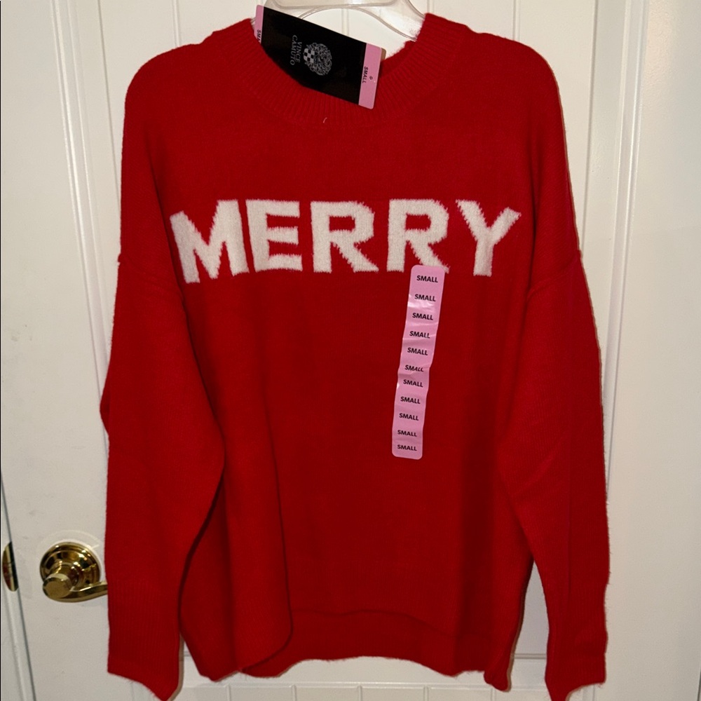 Vince Camuto Oversized Red 'Merry' Sweater
